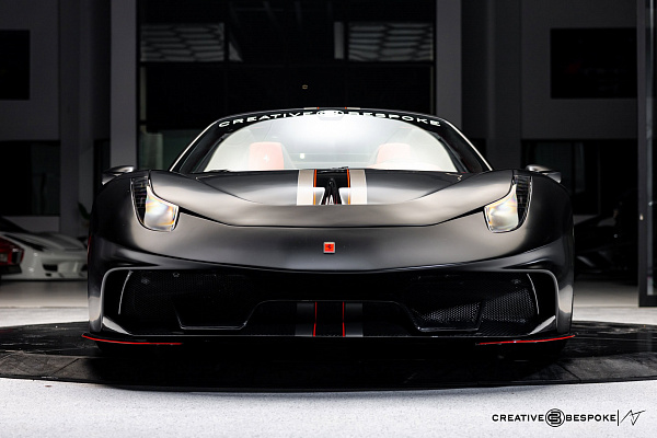 Фото дисков Brixton Forged TR10 AERO1 Сатиновый темный лак на Ferrari 458