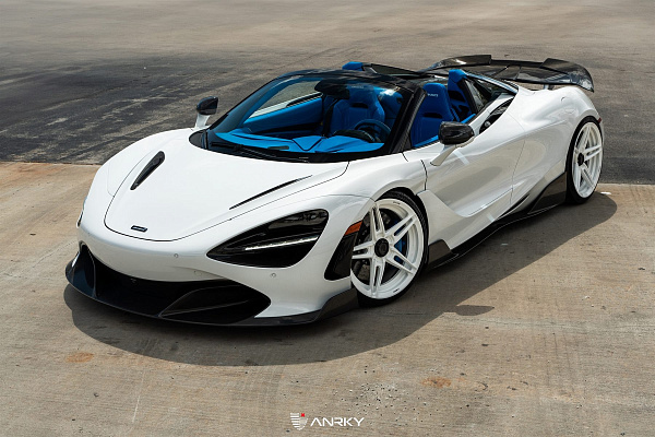 Фото дисков Anrky AN27 Белый глянец на McLaren 720S