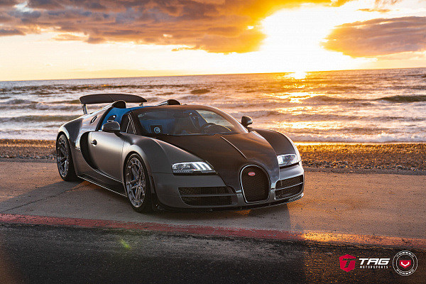 Фото дисков Vossen LC3-03T Глянцевый темный лак на Bugatti Veyron