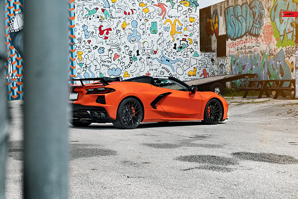 Фото дисков Anrky AN10 Черный глянец на Chevrolet Corvette C8