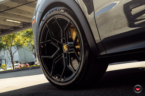 Фото дисков Vossen EVO-3 Черный глянец на Porsche Cayenne III