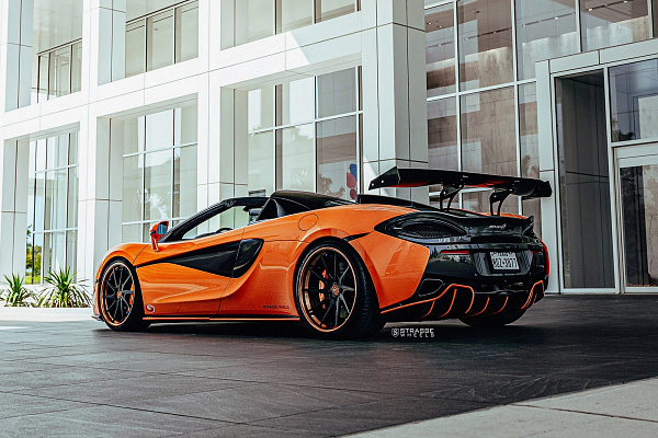 Фото дисков Strasse Wheels SV10T Deep Concave FS Черный сатин на McLaren 570S