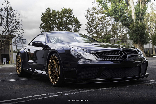 Фото дисков HRE P103 Глянцевое темное золото на Mercedes-Benz SL (R230)