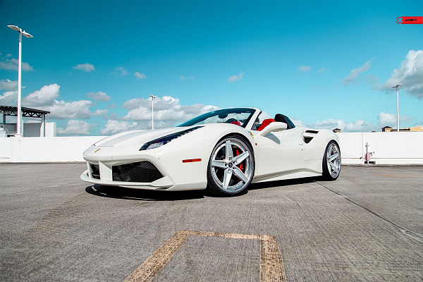 Фото дисков Anrky AN35 Сатиновый лак на Ferrari 488