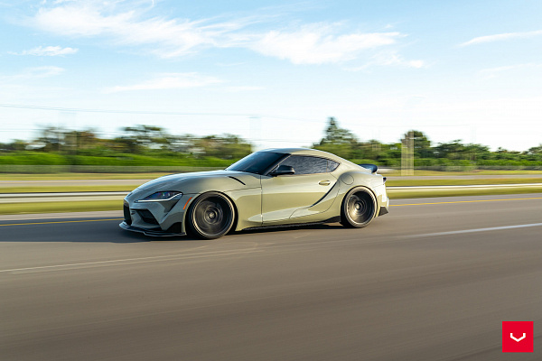Фото дисков Vossen HF-7 Черный сатин на Toyota Supra A90