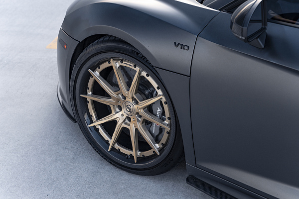 Фото дисков Strasse Wheels SV10 Track Сатиновая шампань на Audi R8 (4S)