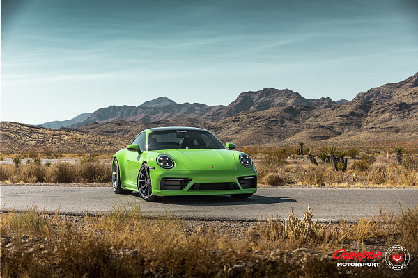 Фото дисков Vossen RS92 Полированный лак на Porsche 911 VIII