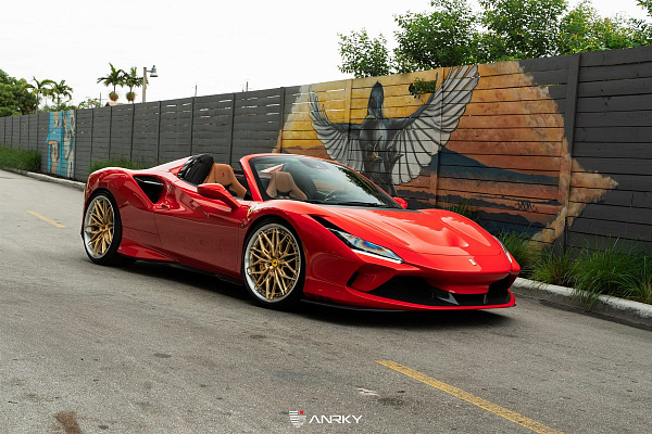 Фото дисков Anrky S3-X1 Сатиновое золото на Ferrari F8