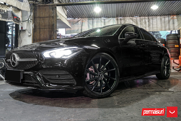 Фото дисков Vossen CVT Черный сатин на Mercedes-Benz CLA (C118, X118)