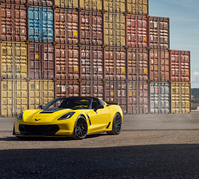 Фото дисков Vossen HF-2 на Chevrolet Corvette C7
