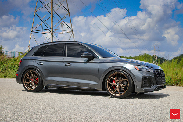 Фото дисков Vossen HF-5 Сатиновая бронза на Audi Q5 (FY)