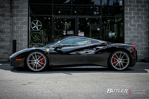 Фото дисков HRE P104 Глянцевый тонированный лак на Ferrari 488