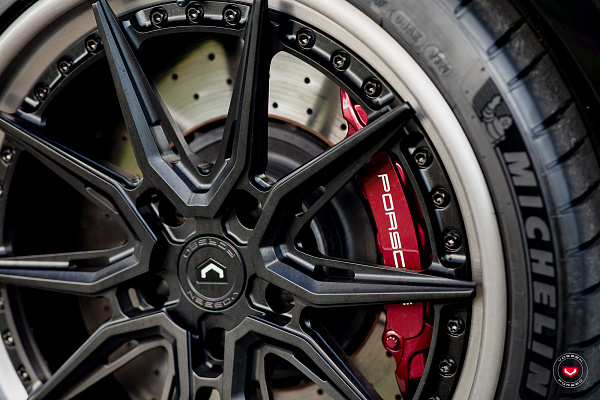 Фото дисков Vossen EVO-2R (3-Piece) Черный сатин на Porsche 911 VIII