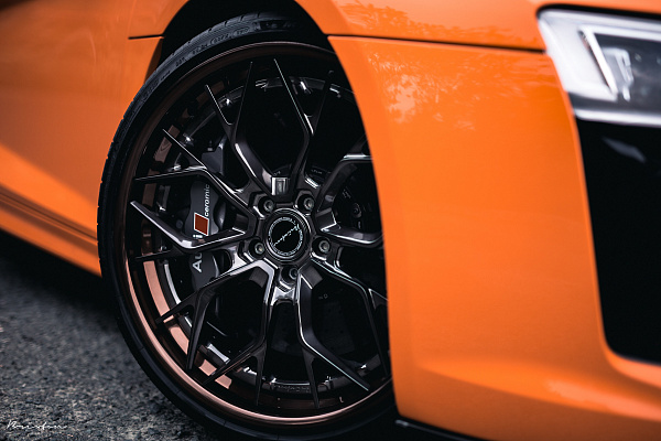 Фото дисков Brixton Forged PF10 Глянцевый темный лак на Audi R8 (4S)
