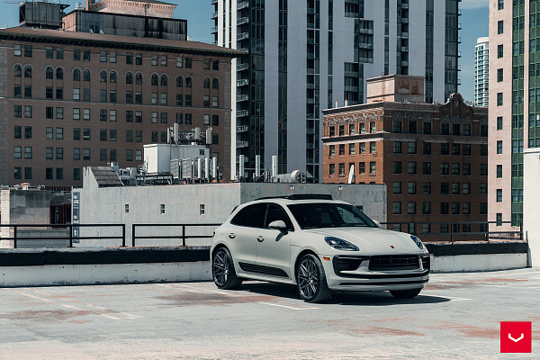 Фото дисков Vossen HF-7 Сатиновый графит на Porsche Macan I