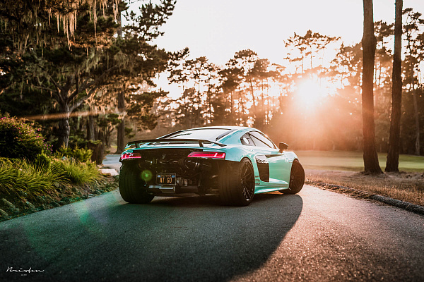 Фото дисков Brixton Forged PF8 Черный глянец на Audi R8 (4S)