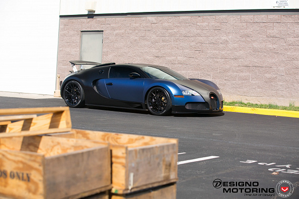 Фото дисков Vossen M-X3 Черный глянец на Bugatti Veyron
