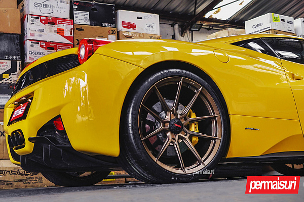 Фото дисков NOVITEC NF10 Сатиновая бронза на Ferrari 458