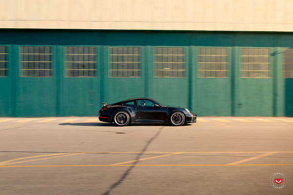 Фото дисков Vossen EVO-2R (3-Piece) Черный сатин на Porsche 911 VIII