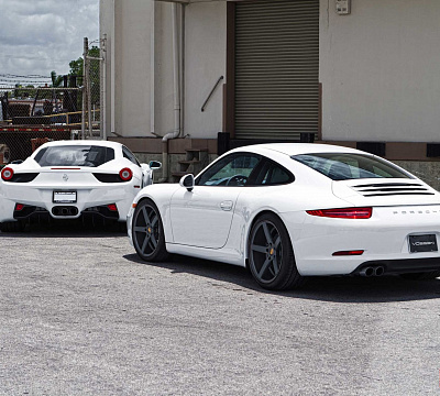 Фото дисков Vossen CV3 на Porsche 911 VII