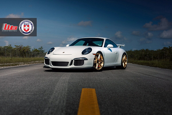 Фото дисков HRE P106 Глянцевое золото на Porsche 911 VII