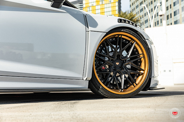 Фото дисков Vossen EVO-5R (3-Piece) Черный сатин на Audi R8 (4S)