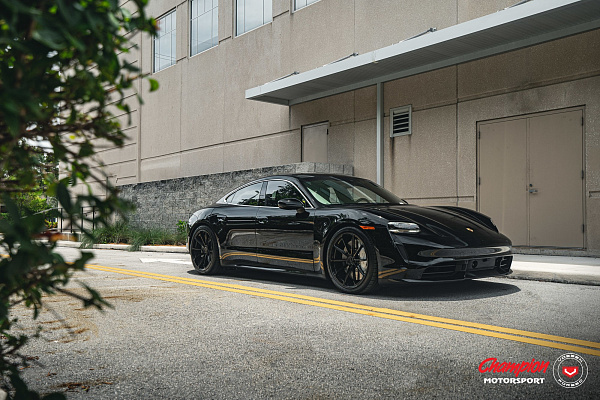 Фото дисков Vossen RS92 Черный глянец на Porsche Taycan I