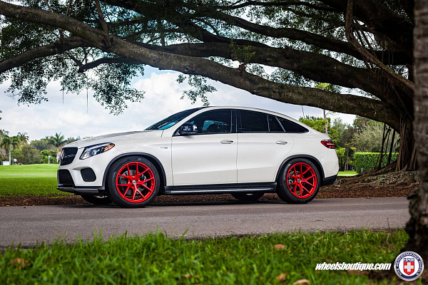 Фото дисков HRE P101 Красный сатин на Mercedes-Benz GLE I