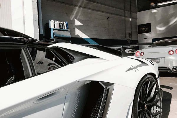 Фото дисков Brixton Forged PF10 Черный матовый на Lamborghini Aventador