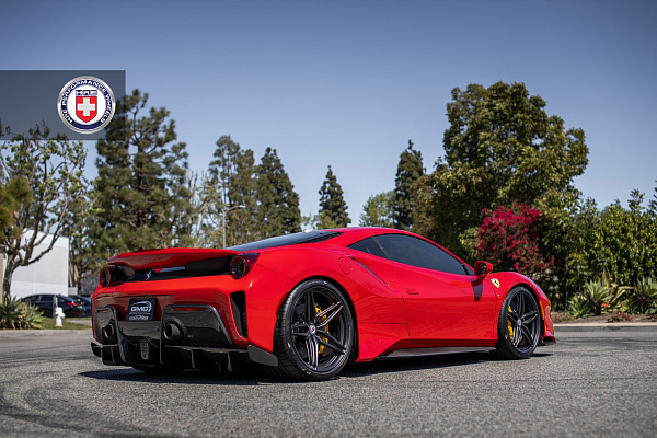 Фото дисков HRE P107SC Черный сатин на Ferrari 488