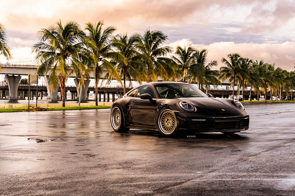 Фото дисков Strasse Wheels SC20 Track Сатиновое золото на Porsche 911 VIII