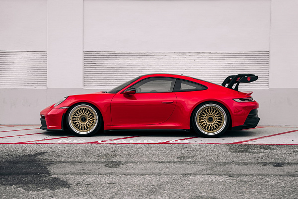 Фото дисков Brixton Forged TR20 Сатиновое золото на Porsche 911 VIII