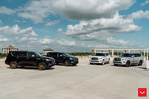 Фото дисков Vossen HF6-1 Глянцевый темный лак на Infiniti QX80 I