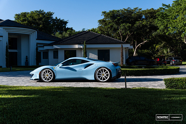 Фото дисков NOVITEC NF10 Белый глянец на Ferrari 488