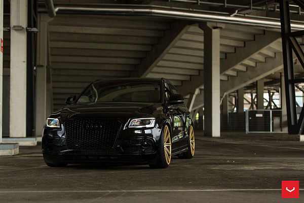 Фото дисков Vossen CV4 Сатиновое золото на Audi Q5 (8R)