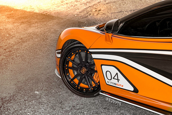 Фото дисков Strasse Wheels SV1 Deep Concave FS Черный глянец на McLaren 570S