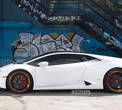 Фото дисков Strasse Wheels SV10M Deep Concave FS на Lamborghini Huracan