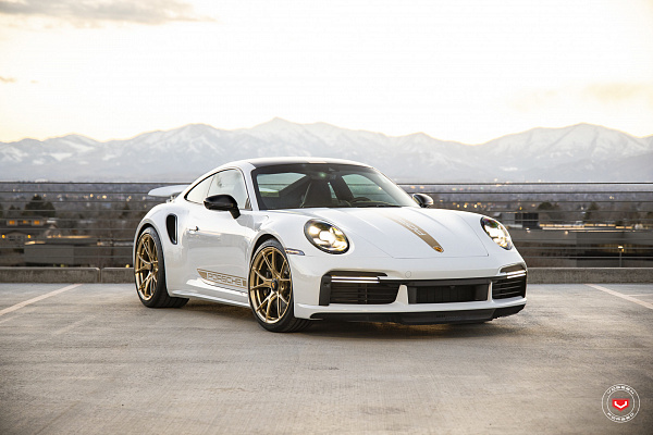 Фото дисков Vossen RS19 Глянцевое золото на Porsche 911 VIII