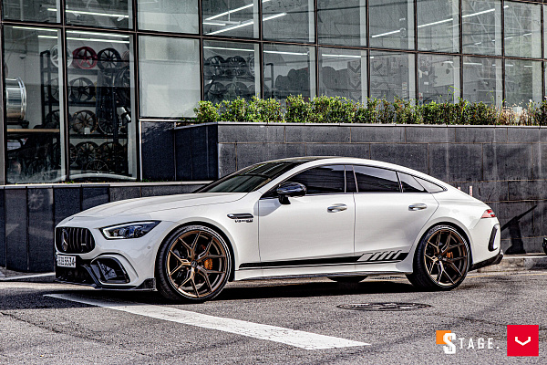 Фото дисков Vossen HF-5 Сатиновая бронза на Mercedes-Benz AMG GT I