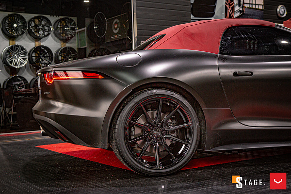 Фото дисков Vossen HF-3 Черный глянец на Jaguar F-Type