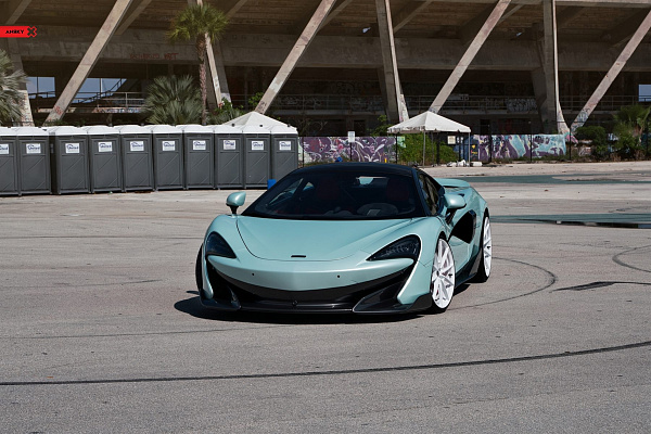 Фото дисков Anrky AN18 Белый глянец на McLaren 600