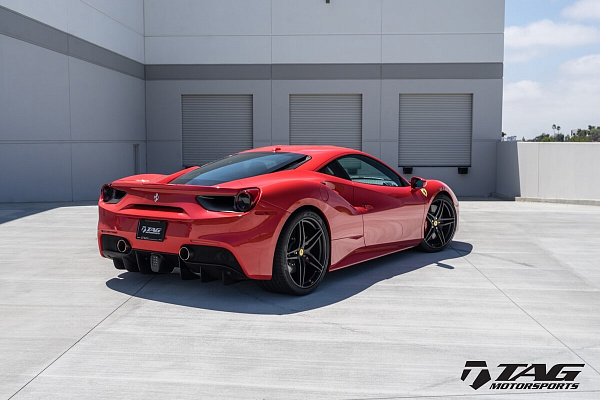 Фото дисков HRE P107 Черный сатин на Ferrari 488