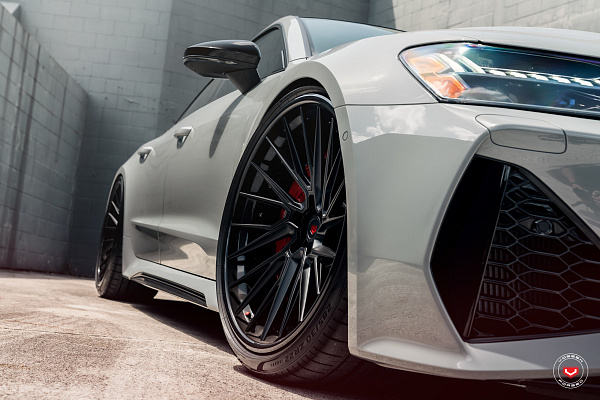 Фото дисков Vossen EVO-6T (3-Piece) Черный сатин на Audi A/RS 7 (4K)