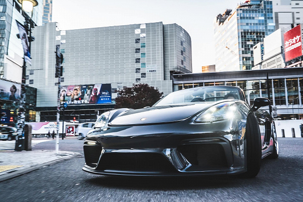 Фото дисков Brixton Forged CM5-R Полированный лак на Porsche Boxster IV