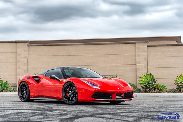Фото дисков HRE P101 Черный сатин на Ferrari 488