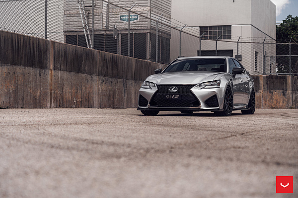 Фото дисков Vossen HF-2 Черный сатин на Lexus GS IV