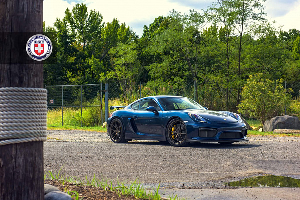 Фото дисков HRE P101 Сатиновая бронза на Porsche Cayman II