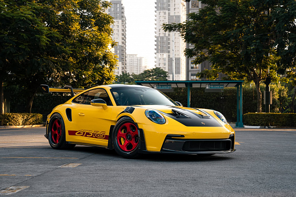 Фото дисков Brixton Forged TR06 Красный сатин на Porsche 911 VIII