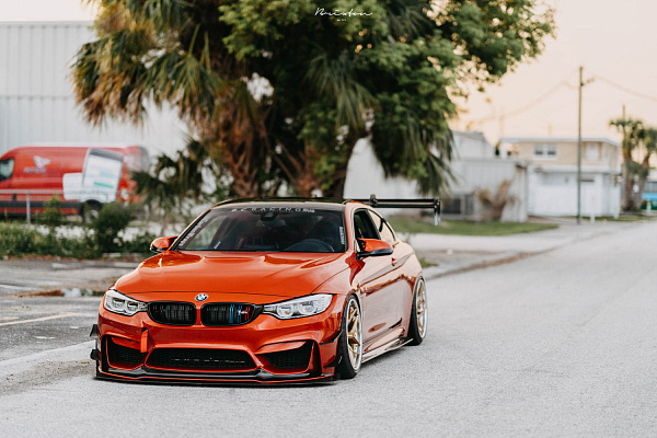 Фото дисков Brixton Forged PF5 Глянцевая шампань на BMW 4/M4 (F32/F82)