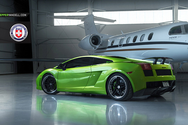 Фото дисков HRE S107 Черный сатин на Lamborghini Gallardo